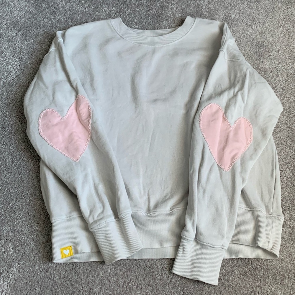 Kerri Rosenthal Heart Patchwork Sweatshirt